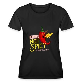 Piment piquant Jalapeno Habanero Poivre - T-shirt sport Femme - noir - Devant - AI Model Female 172 light (172cm)