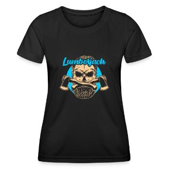 Lumberjack Holzarbeiter Und Holzbearbeitung - T-shirt sport Femme - noir - Devant - AI Model Female 172 light (172cm)