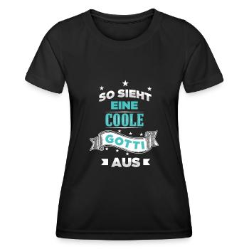 How A Cool Gotti Looks From Baptismgod firmgotti - Women's Functional T-Shirt - black - Front - AI Model Female 172 light (172cm)