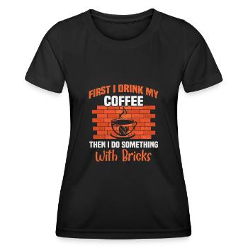 Maurer Ouvriers du bâtiment Chantier Artisans Artisanat - T-shirt sport Femme - noir - Devant - AI Model Female 172 light (172cm)