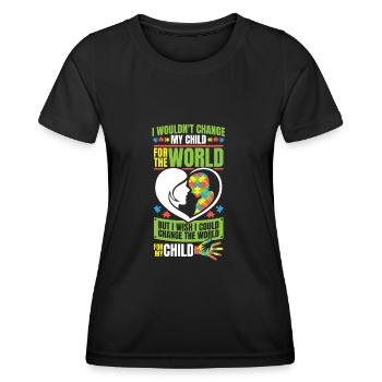 Autismus Bewusstsein - Frauen Funktions-T-Shirt - Schwarz - Vorne - AI Model Female 172 light (172cm)