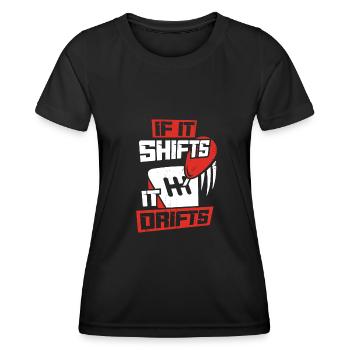 Driften Driftsport Rallye Rallyefahrer Geschenk - Frauen Funktions-T-Shirt - Schwarz - Vorne - AI Model Female 172 light (172cm)
