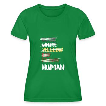 Anti-Racisme Antiracisme - Anti-Racisme - T-shirt sport Femme - vert - Devant - AI Model Female 172 dark (172cm)