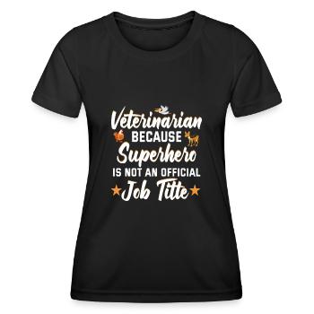 Tierarzt Haustier Veterinär Tiermedizin - Frauen Funktions-T-Shirt - Schwarz - Vorne - AI Model Female 172 light (172cm)