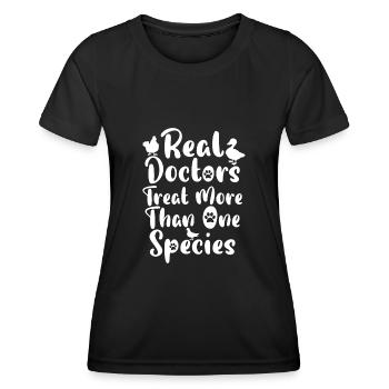 Tierarzt Haustier Veterinär Tiermedizin - Frauen Funktions-T-Shirt - Schwarz - Vorne - AI Model Female 172 light (172cm)