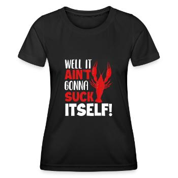 Langoustes Sucer mer Langouste - T-shirt sport Femme - noir - Devant - AI Model Female 172 light (172cm)