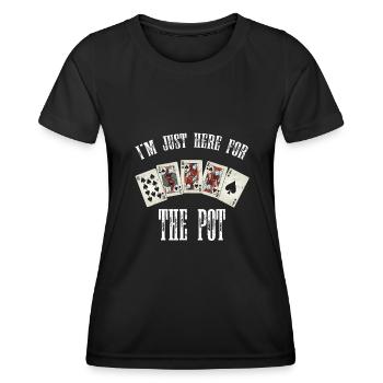 Poker tshirt insolent pour les joueurs de poker et les gamblers - T-shirt sport Femme - noir - Devant - AI Model Female 172 light (172cm)