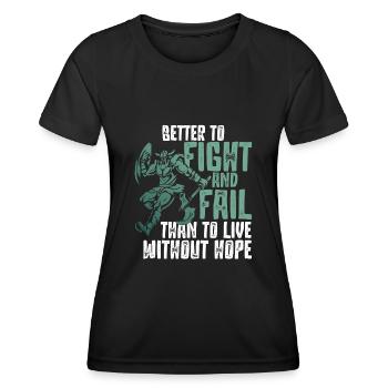 Vikings, Old Norse Quotes, Vikings - Women's Functional T-Shirt - black - Front - AI Model Female 172 light (172cm)
