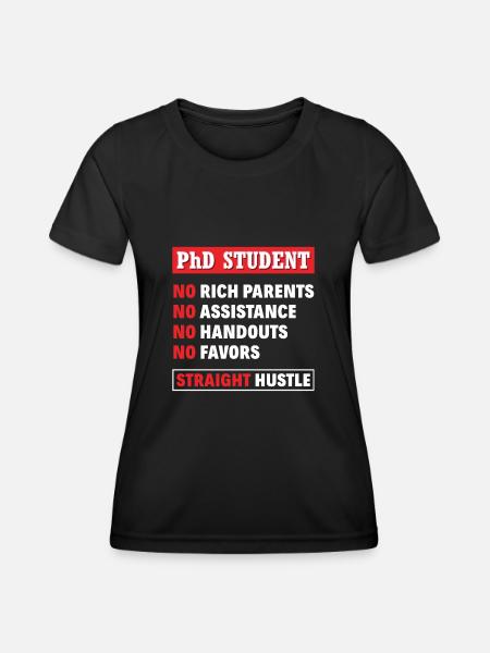Doktorand Student - Frauen Funktions-T-Shirt - Schwarz