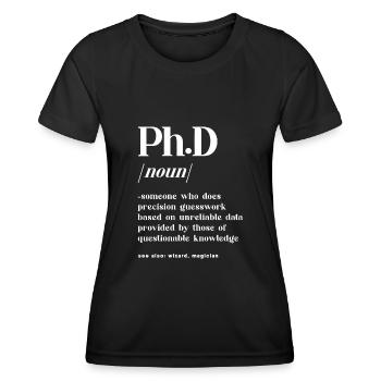 Definiton Doktorand Doktortitel - Frauen Funktions-T-Shirt - Schwarz - Vorne - AI Model Female 172 light (172cm)