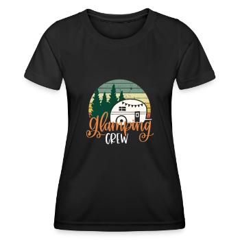 Glamping Glamourous Camping Glampings Luxury Vacation - Women's Functional T-Shirt - black - Front - AI Model Female 172 light (172cm)