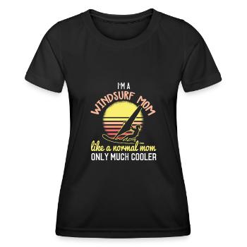Windsurfen Windsurfer Windsurfing Surfen Surfer - Frauen Funktions-T-Shirt - Schwarz - Vorne - AI Model Female 172 light (172cm)
