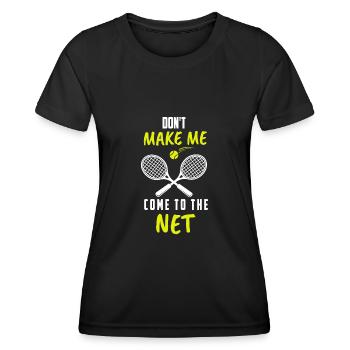 Tennis tennis tennis court de tennis - T-shirt sport Femme - noir - Devant - AI Model Female 172 light (172cm)