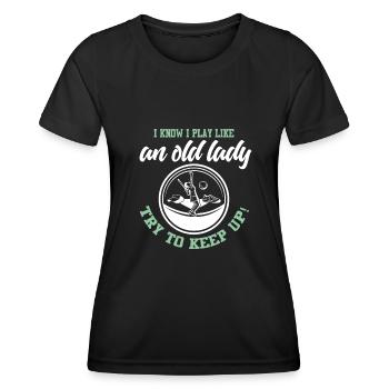 Tennis tennis tennis court de tennis - T-shirt sport Femme - noir - Devant - AI Model Female 172 light (172cm)
