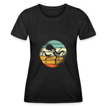 Poulpe rétro poulpe - T-shirt sport Femme - noir - Devant - AI Model Female 172 light (172cm)