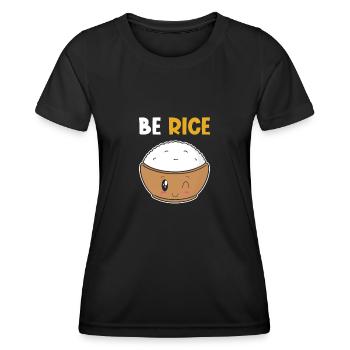 Kawaii Rice Funny Pun Rice - Women's Functional T-Shirt - black - Front - AI Model Female 172 light (172cm)