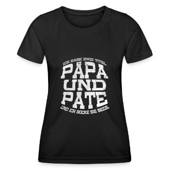 Papa und Patenonkel - Frauen Funktions-T-Shirt - Schwarz - Vorne - AI Model Female 172 light (172cm)