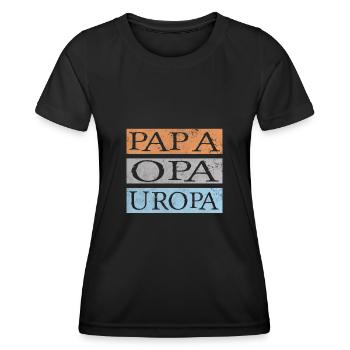 Uropa Retro - Frauen Funktions-T-Shirt - Schwarz - Vorne - AI Model Female 172 light (172cm)
