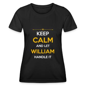 William Name Gift - Women's Functional T-Shirt - black - Front - AI Model Female 172 light (172cm)