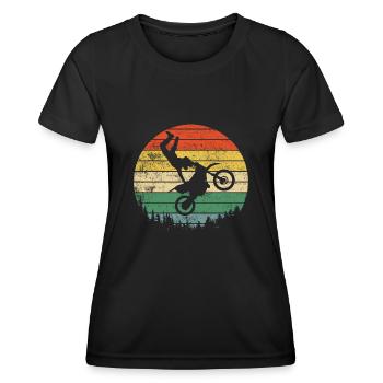 Moto moto moto - T-shirt sport Femme - noir - Devant - AI Model Female 172 light (172cm)
