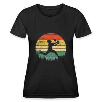 Football American Football - Frauen Funktions-T-Shirt - Schwarz - Vorne - AI Model Female 172 light (172cm)