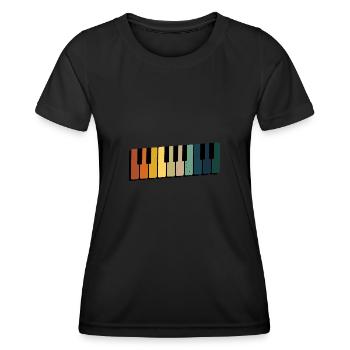 Piano Instrument à clavier Piano piano piano - T-shirt sport Femme - noir - Devant - AI Model Female 172 light (172cm)