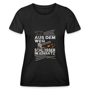 Serruriers - T-shirt sport Femme - noir - Devant - AI Model Female 172 light (172cm)
