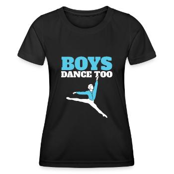 Boys Dance Too - Frauen Funktions-T-Shirt - Schwarz - Vorne - AI Model Female 172 light (172cm)