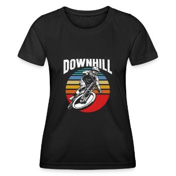 Motif cool Downhill - T-shirt sport Femme - noir - Devant - AI Model Female 172 light (172cm)