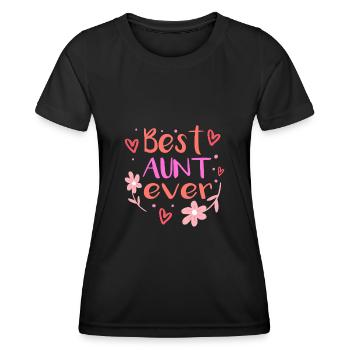 Best Aunt ever - Frauen Funktions-T-Shirt - Schwarz - Vorne - AI Model Female 172 light (172cm)
