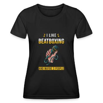Beatbox Beatboxer Beatboxing Spruch - Frauen Funktions-T-Shirt - Schwarz - Vorne - AI Model Female 172 light (172cm)