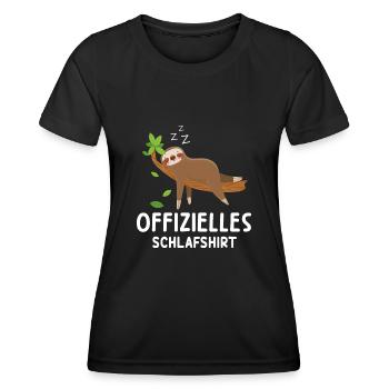 Pyjama pyjama paresseux - T-shirt sport Femme - noir - Devant - AI Model Female 172 light (172cm)