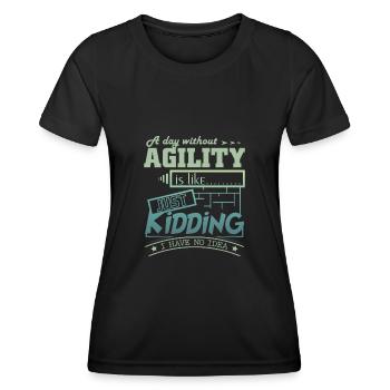 Agility - T-shirt sport Femme - noir - Devant - AI Model Female 172 light (172cm)