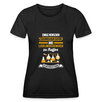 Chemie Chemielehrer Chemiker Lehrer Schule - Frauen Funktions-T-Shirt - Schwarz - Vorne - AI Model Female 172 light (172cm)