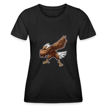 4 juillet Proud Dabbing American Eagle USA T-Shirt - T-shirt sport Femme - noir - Devant - AI Model Female 172 light (172cm)