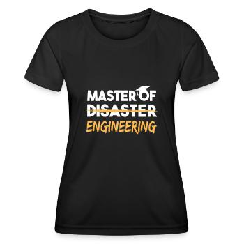 Master Of Engineering Uni Abschluss Master - T-shirt sport Femme - noir - Devant - AI Model Female 172 light (172cm)