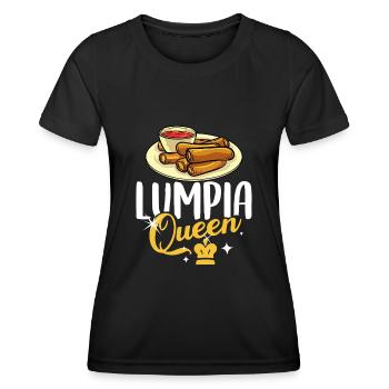 Lumpia Wraps rouleau de printemps Shanghai Filipino - T-shirt sport Femme - noir - Devant - AI Model Female 172 light (172cm)