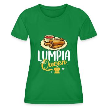 Lumpia Wraps rouleau de printemps Shanghai Filipino - T-shirt sport Femme - vert - Devant - AI Model Female 172 dark (172cm)