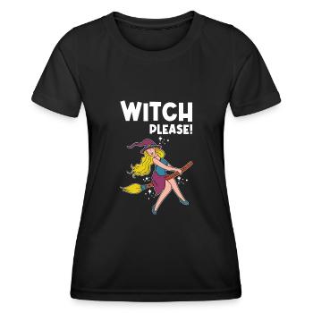 Walpurgisnacht Mädchen Hexe Besen Geschenkidee - Frauen Funktions-T-Shirt - Schwarz - Vorne - AI Model Female 172 light (172cm)