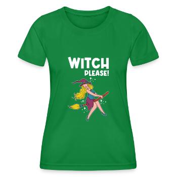 Walpurgis Night Girl Witch Bher Gift Idea - Women's Functional T-Shirt - kelly green - Front - AI Model Female 172 dark (172cm)