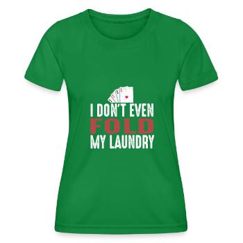 Poker Poker Poker Cartes Jeu Cartes - T-shirt sport Femme - vert - Devant - AI Model Female 172 dark (172cm)