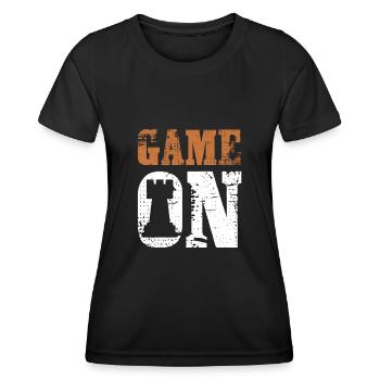 Spiel Schach Spieler - Frauen Funktions-T-Shirt - Schwarz - Vorne - AI Model Female 172 light (172cm)
