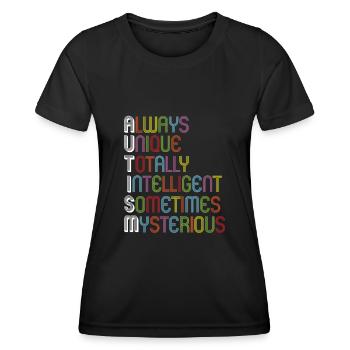 Autismus Bewusstsein - Frauen Funktions-T-Shirt - Schwarz - Vorne - AI Model Female 172 light (172cm)