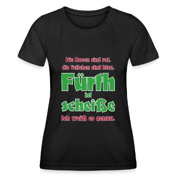 Antifü anti Fürth gegen Fürth Fussball Fan Spass - Frauen Funktions-T-Shirt - Schwarz - Vorne - AI Model Female 172 light (172cm)
