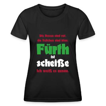 Antifü anti Fürth gegen Fürth Fussball Fan Spass - Frauen Funktions-T-Shirt - Schwarz - Vorne - AI Model Female 172 light (172cm)