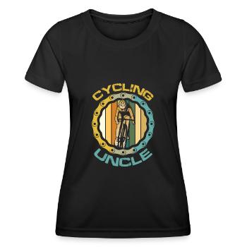 Racing bike uncle - Women's Functional T-Shirt - black - Front - AI Model Female 172 light (172cm)