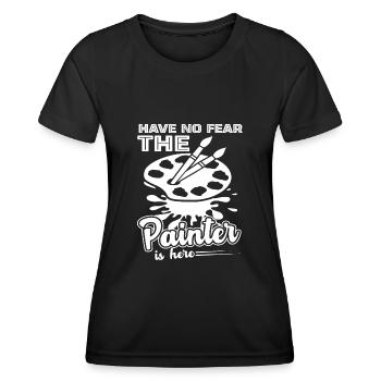 Maler Der Maler ist hier - Frauen Funktions-T-Shirt - Schwarz - Vorne - AI Model Female 172 light (172cm)
