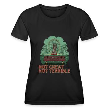 Not Great Not Terrible 3.6 Roentgen Chernobyl - Women's Functional T-Shirt - black - Front - AI Model Female 172 light (172cm)