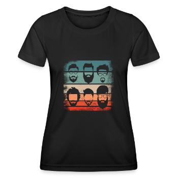 Beard Facts, Bearded Men, Beard, - Women's Functional T-Shirt - black - Front - AI Model Female 172 light (172cm)