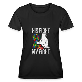 Autisme Conscience - T-shirt sport Femme - noir - Devant - AI Model Female 172 light (172cm)
